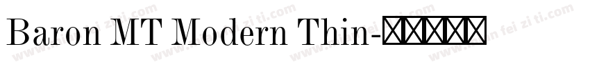 Baron MT Modern Thin字体转换